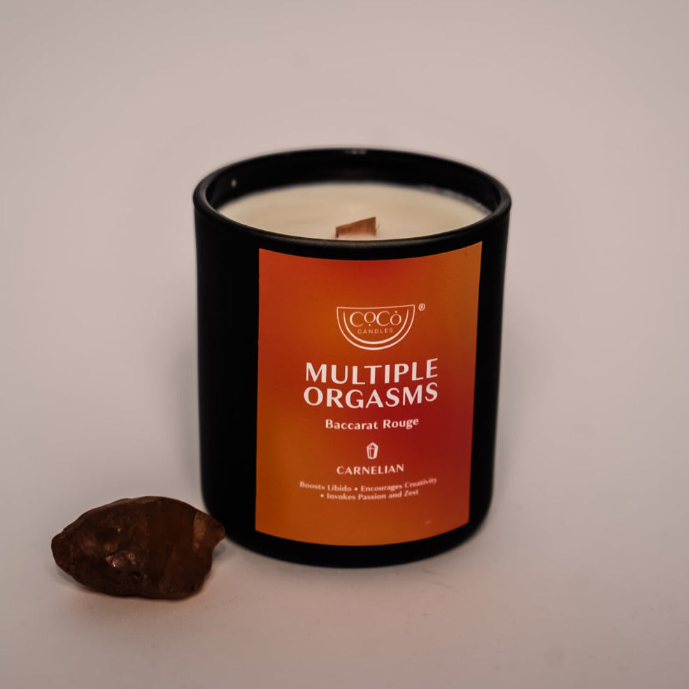 Multiple Orgasms Candle + Carnelian Crystal