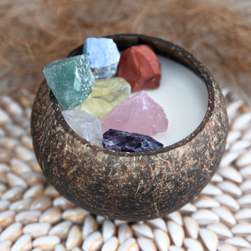 chakras Crystal candle
