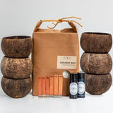 Candle Making Kit –  6 Mini Smooth Coconut Cups