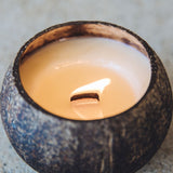 Clear Quartz Crystal Coconut Candle (Balance)