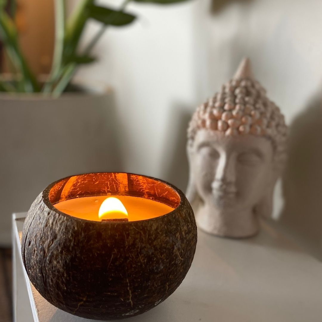 Chakras Crystal Coconut Candle (Cleanse)