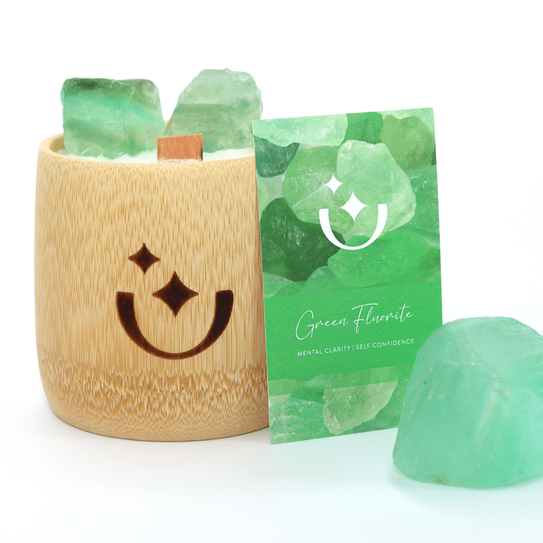 Crystal Infused Bamboo Candles