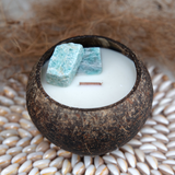 Amazonite (Communication) Crystal Coconut Candle - x 8 Pack