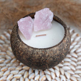 Rose Quartz Crystal (Self-love) Coconut Candle - 8 Pack