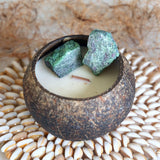 Ruby in Zoisite Crystal Coconut Candle (Spirituality)
