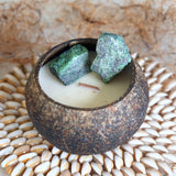 Ruby in Zoisite (Spirituality) Crystal Coconut Candle - 8 Pack