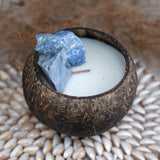 Lapis Lazuli Crystal Coconut Candle
